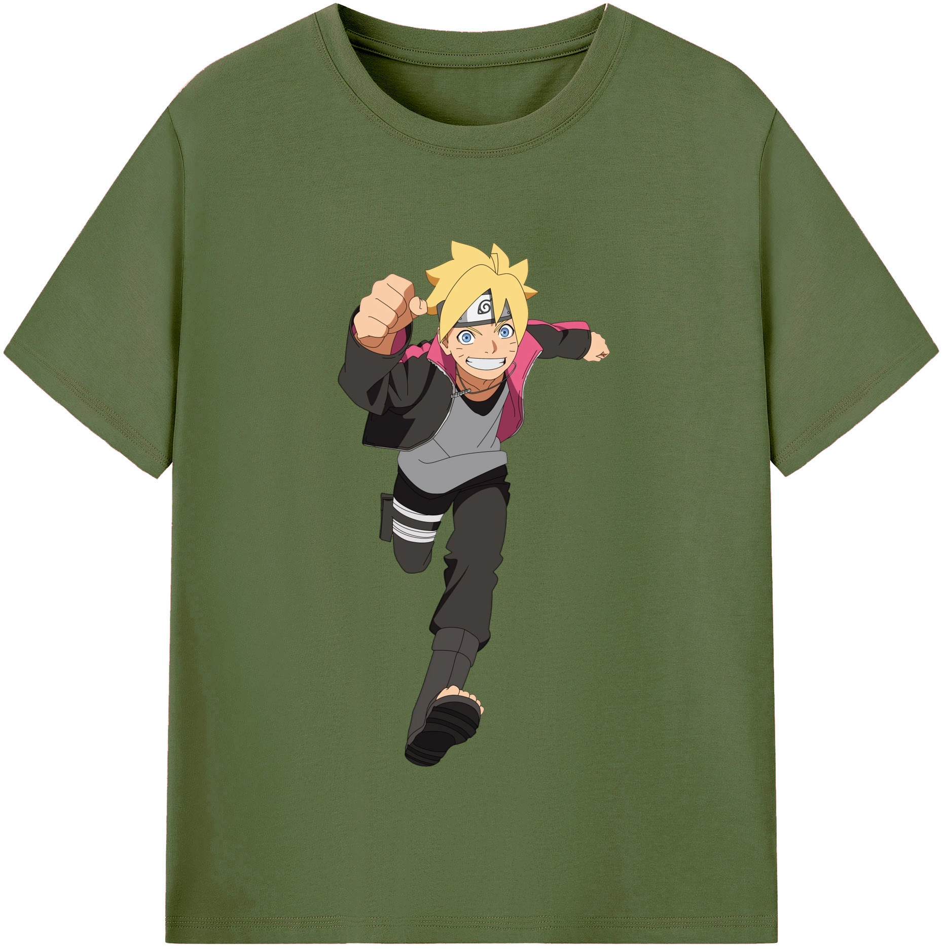 （画像用） NARUTO -ナルト- うずまき ボルト Uzumaki Boruto 綿100％半袖Tシャツ（フロントプリント）